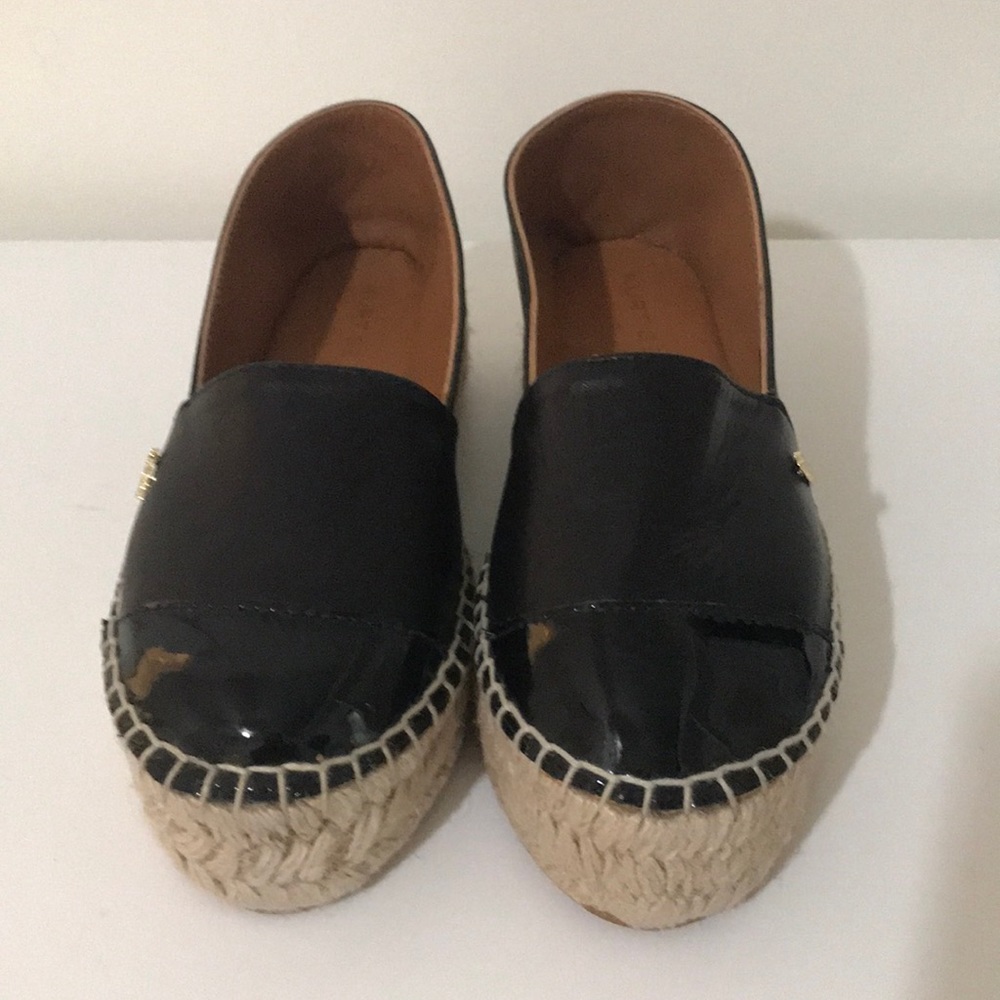 Kurt Geiger Morella Platform Espadrille Flats Shoes Slip On Black 38.5